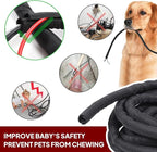 Black Braided Cable Management Sleeves Wire Loom Tubing Cord Protector Self-Wrapping (1/2"-30Feet)