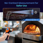 Etekcity Infrared Thermometer 1080, Heat Temperature Temp Gun for Cooking, Laser IR Surface Tool for Pizza Oven, Meat, Griddle, Grill, HVAC, Engine, Accessories, -58°F to 1130°F, Orange