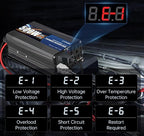 LVYUAN 500 Watt Pure Sine Wave Power Inverter 24V to 110V/120V DC to AC Converter with Dual Sockets, Dual USB Ports, LED Display for Home Outdoor RV Car Power Inverter Power Adapter