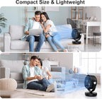 JRD Fans for Bedroom, 90° Oscillating Air Circulator Fan, 13 Inch Quiet Table Fan with Remote, 120° Adjustable Tilt, 3 Speeds, 7H Timer, Powerful Desk Fan for Whole Room Home Office Living Room