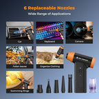 K&F CONCEPT Blower & Suction 2 in 1 Compressed Air Duster, with LED Light,150000RPM Electric Air Duster, 3 Gear Adjustable&Portable, Dust Blower for Computer, Keyboard, House, Outdoor and Car