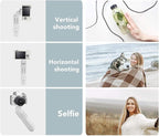 AODELAN Wireless Shooting Grip Tripod with Remote Control for Vlogging, for Sony ZV-E10,ZV-1,ZV-1 II, ZV-1F, a6100, a6400, a6600, a7 III, a7R III, a7R IV, a9, a9 II, Replace Sony GP-VPT2BT（White