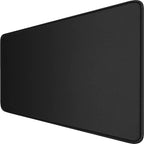 Large Mouse Pad, (31.5X11.8In) Durable Non-Slip Natural Rubber Base Desk Mousepad with Stitched Edges, Waterproof Computer Keyboard Pad Mat for Esports Pros/Gamer/Desktop/Office/Home - Black