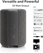 Audio Pro A10 MKII Wireless Multiroom Speaker, WiiM Edition | High Fidelity, Bluetooth, WiFi | Compatible with AirPlay 2, Google Cast, Siri, WiiM Home App, Stream Spotify, Tidal & More, Dark Gray