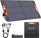 N-Type 16BB 100W Portable Solar Panel 18V Mono ETFE Foldable Solar Panel,25% High Efficiency IP68 Waterproof for Camping Outdoor RV Blackout