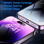 Uyiton Anti-Blue Light for iPhone 14 Pro Screen Protector - Unbreak-Glass Easy to Install Full Coverage Case Friendly Scratch Resistance 9H Tempered Glass Screen Protector for iPhone 14 Pro, 2 Pack