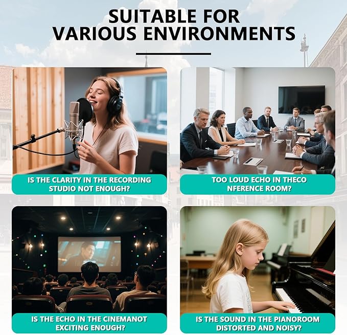 Sound Proof Foam Panels for Walls 1" X 12" X 12" Acoustic Foam Panels Insulation Studio Soundproofing Fire Resistant Noise Absorbing for Studio, Office, Home (DK-L 12" X 12" X 1", 42PACK)