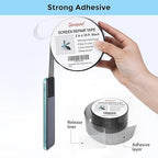 Black Window Screen Repair Tape, 2IN X 35FT (420IN) Screen Repair Kit for Windows or Doors, Strong Adhesive Patch Kit Fiberglass Mesh Tape
