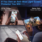 Uyiton Compatible with iPhone 16 Pro Screen Protector (Anti-Blue Light) - [Easy to Install] Shatterproof Full Coverage [Case Friendly] 9H Tempered Glass Screen Protector for iPhone 16 Pro, 2 Pack