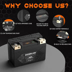 DKL9 450A LiFePO4 Motorcycle Lithium Battery, 12V 3Ah Powersports Battery, Compatible Jet Ski, Quad, Scooter, Generator Battery, Snowmobile