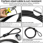 I3C Laptop Cable Lock 4 Digital Combination Lock Security Computer Cable Lock Anti Theft Combination Lock Compatible for Tablet Laptop (1 Pack)