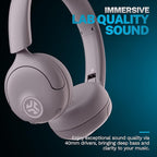 JLab Go Lux ANC Wireless Headphones, Mauve, Hybrid Active Noise Cancelling, Premium On-Ear Bluetooth Headset, Customizable Sound, Be Aware Mode, Cloud Foam Comfort, Multipoint Connection