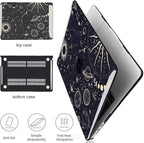 for 2025 MacBook Air 13.6 Inch Case M4 A3240 M3 A3113 M2 A2681 2022 2023 2024 Release, Printed Pattern Plastic Hard Shell Case Keyboard Cover for Mac 13 Air M4 Chip Touch ID, Constellation