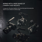 Tilta Xeno Top Handle for Filmmakers & Cameras-Titanium Gray | Aluminum Alloy and Silicone Build | 1/4″-20 Threads w/Locating Points | Safety Release Pin | Comfortable Handling (Dual 1/4"-20)