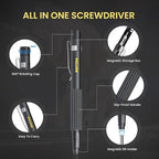 Mini Electric Screwdriver Set 3.7V, Precision Electric Screwdriver Cordless 80-in-1, 4 Torque Settings, 60 S2 Metal Bits, Magnetic Storage, Repair Tool for Electronics Watch Laptop Clocks Cameras