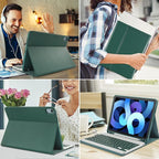 TaIYanG for iPad Air 11 inch Case with Keyboard for iPad Air 5 2022/iPad Air 4th Gen Keyboard Case with Pencil Holder - Flip Stand Cover for iPad Air 11" M3/M2/iPad 5th 2022/ 4th 2020