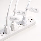 Wrap-It Storage Cable Labels - Medium, White (30-Pack) Write On Cord Labels, Wire Tags for Cable Management and Organizer for Electronics, Computers and More