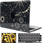 for 2025 MacBook Air 13.6 Inch Case M4 A3240 M3 A3113 M2 A2681 2022 2023 2024 Release, Printed Pattern Plastic Hard Shell Case Keyboard Cover for Mac 13 Air M4 Chip Touch ID, Constellation