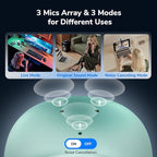 EMEET Piko 4K Webcam for Streaming, World’s 1st Dual-Camera AI-Powered 4K Camera w/AI Autofocus, 3 Mics Array&3 Sound Modes, USB Webcam with Clip, Great for Streaming, Desk Setup and Creative Gifts