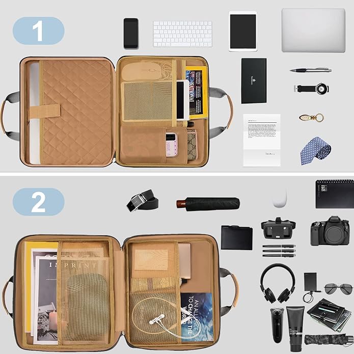 ZINZ Laptop Case Computer Sleeve Briefcase with Multi-pockets for 11.6 12.9 13 13.3 14 15 15.6 16 inch Notebooks