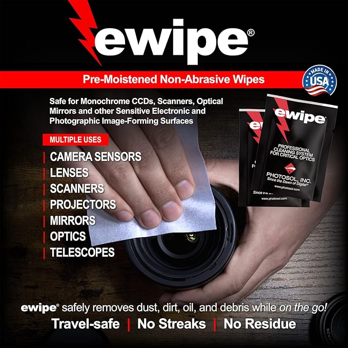 Photographic Solutions Digital Survival Kit - Type-3 (24mm) Sensor Swabs, PEC-PAD Photo Wipes, E-Wipe Packet, Aeroclipse Optic Cleaner Non-Flamable Solution - Camera Cleaning Kit with Travel Bag