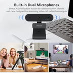 PHILIPS HD 1080P Webcam Camera for PC, SPL6208 Web Camera for Laptop, Dual Microphone Streaming Webcam for Clear Stereo Audio, Plug and Play USB Webcam for Zoom/Skype/Teams, Conferencing and Video