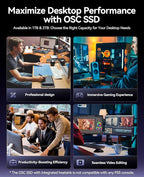 ORICO OSC 4TB M.2 NVMe SSD for Desktop PC, PCIe 4.0 Internal SSD with 7450MB/s Read, TLC NAND, Pre-Installed Pro-Grade Finned Heatsink, Innovative IceArmor Cooling, M.2 2280 Drive