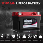 YTZ10S Lithium 12V 6Ah 360CCA LiFePO4 Motorcycle Battery, Powersports Battery for Honda KTM Yamaha Harely, Fit ATV, UTV, Scooter, Motocross, Lawn Mower, Jet Ski, Motorboat