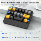 Adventurers W909 Wireless RGB Mechanical Numeric Keypad, Hot-Swappable, Macro-Programmable Numpad, Joystick & Knob Control for PC/Tablet/Laptop/Phone, Tri-Mode Connectivity (Red on Black)