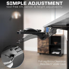 VIVO Adjustable Computer Keyboard & Mouse Platform Tray Ergonomic Under Table Desk Mount Drawer Underdesk Shelf (MOUNT-KB03B)