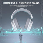 EKSA USB Gaming Headset for PC, Computer Headphones with Detachable Noise Cancelling Microphone, 7.1 Surround Sound, 50MM Driver, Wired Headset with Mic for PS4/PS5, Xbox One, Laptop, Work