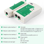 Delgada rj45 Crimp Tool with 50PCS Pass Through Connectors, for Cat6 Cat5e Cat5 Crimping Tool Kit, Network Cable Tester and Wire Stripper Included, for RJ45/RJ12 Regular