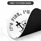 ITNRSIIET Round Mouse Pad with Stitched Edge Premium-Textured Waterproof Non-Slip Rubber Base Desktop Protection Mat Diameter 8.7 inches, Lonely