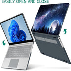 Tuiklol Case for 15 Inch Microsoft Surface Laptop 5/4/3 2022-2020, Model 1979/1953/1872/1873 Hard Shell Cover, Keyboard Cover+Screen Protector+Dust Plugs,Moonlight