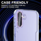 for Samsung Galaxy A26/A36/A56 Camera Lens Protector, Individual Metal Ring Tempered Glass Lens Cover, [Strong Adsorption] Scratch Resistant Ultra-Thin HD Clear Lens Cover, 1 Set-Purple
