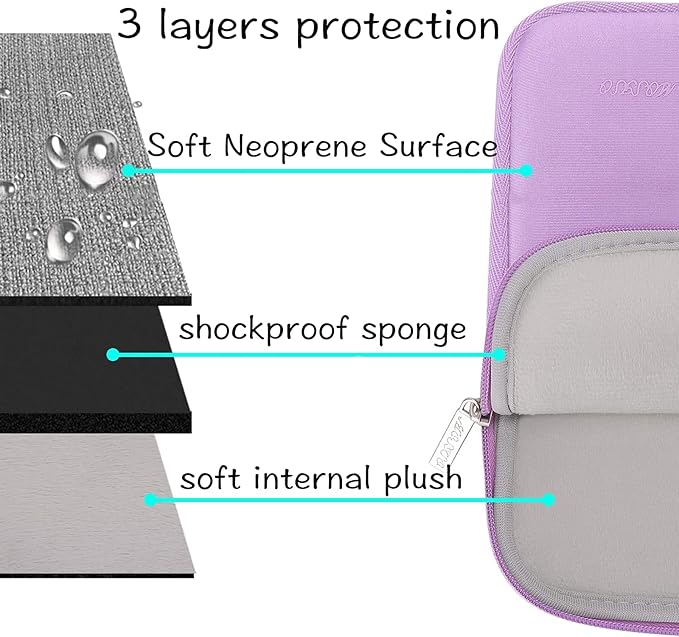 MOSISO Laptop Case 13 inch, 13 inch Laptop Sleeve Bag Compatible with MacBook Air 13 M4 M3 M2 M1 2025-2018 / Pro 13 M2 M1 2025-2016, Neoprene Computer Sleeve Bag with Small Case, Purple