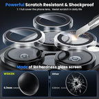 WSKEN for iPhone 16 Pro/iPhone 16 Pro Max Camera Lens Protector - [Original Shooting Model] Shatterproof Ultra HD Tempered Metal Glass Camera Screen Protector Cover Film Accessories