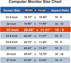 23 Inch Computer Privacy Screen Shield [2 Pack] for 16:9 Widescreen Desktop Monitor - Anti-Glare Blue Light Privacy Filter and Anti Spy Privacy Screen Protector Film