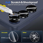 for Samsung Galaxy S25 Camera Lens Protector, Individual Metal Ring Tempered Glass Lens Cover, [Strong Adsorption] Scratch Resistant Ultra-Thin HD Clear Lens Cover, 1 Set-Black Ring