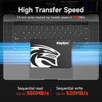 KingSpec 128GB 2.5 SSD SATA III Internal - 550MB/s Read, 520MB/s Write with 3D NAND Flash, for Laptop & Desktop PC Upgrade