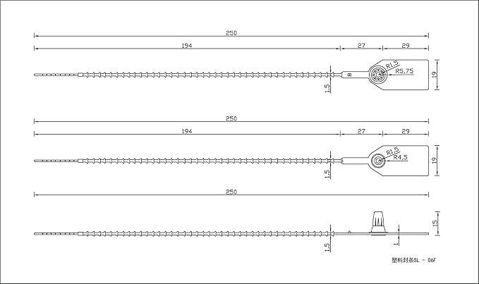 Leadseals(R) 100 Plastic Tamper Seals, Zip Ties for Fire Extinguishers Pull Tite Security Tags Numbered Trailer Seal Disposable Self-Locking Tie 250mm Length (Blue)