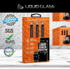 Liquid Glass Screen Protector for Up to 12 Devices Universal Fit for All Smartphones Tablets and Watches Scratch and Shatter Resistant Wipe On Nano Protection - 3 Bottles