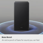Samsung B-Series Soundbar HW-B550F 2.1 ch DTS Virtual:X Soundbar with Subwoofer (2025 Model) Voice Enhance Mode, Bass Boost, Adaptive Sound