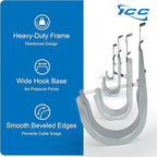ICC Batwing J Hook 4” with Retainer Clip - Galvanized Steel Cable Management Hooks for Hanging Cable to Hanger Wire and Threaded Rod - Rust-Resistant, EIA and TIA Compliant - 4 Inch 25 Pack