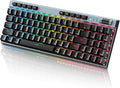 RGB Mechanical GamingKeyboard, 78 Keys Hot-Swap Mechanical Keyboard With Magnetic Red Switches, Ergonomic Keyboard with Aluminum Cover/Media Keys/Software/Dual System WiredKeyboard for PC/Mac Gamer
