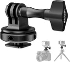 NEEWER Action Camera Cold Shoe Mount Adapter Compatible with GoPro Accessories Go Pro DJI Insta360 AKASO, Metal 1/4" Thread Hot Shoe Mount for Mini Tripod Selfie Stick, 180° Tilt, GP-63