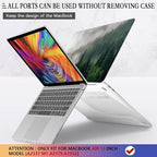 CISSOOK Compatible with MacBook Air 13 inch Case 2021 2020 2019 2018 Release A2337 M1 A2179 A1932 with Touch ID, Plastic Hard Shell Case &Keyboard Cover &Screen Protector for MacBook Air 13, Forest