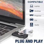 Aoriher 50 Pack USB 2.0 Flash Drives Bulk, Portable USB Thumb Drives with Lanyards, Swivel Flash Drives Thumb Drives for Office School Data Storage (128MB)