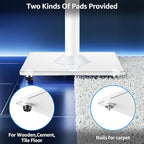 MOUNTUP Universal Speaker Stands Pair 28.3" to 37.4" Height Adjustable Floor Speaker Stands, Holds Bookshelf & Satellite Speaker Large Speaker, Up to 22LBS Cable Concealing 9.8" Plate White MU9132W-L