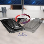 VIVO Adjustable Computer Keyboard & Mouse Platform Tray Ergonomic Under Table Desk Mount Drawer Underdesk Shelf (MOUNT-KB03B)